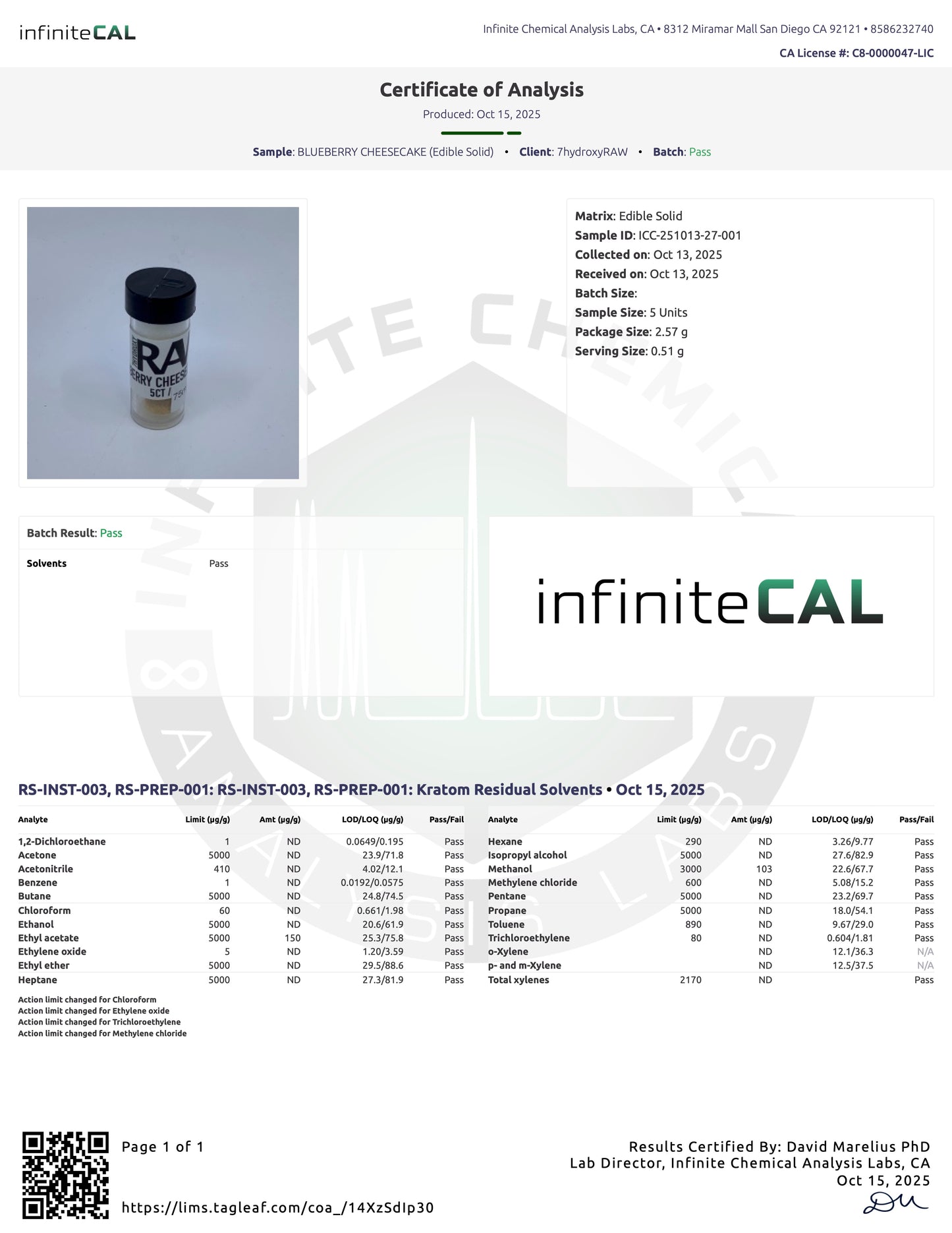 BLUEBERRY CHEESECAKE 75MG (DYE-FREE) - TOTAL ALKS 78MG (78MG 7-OH)