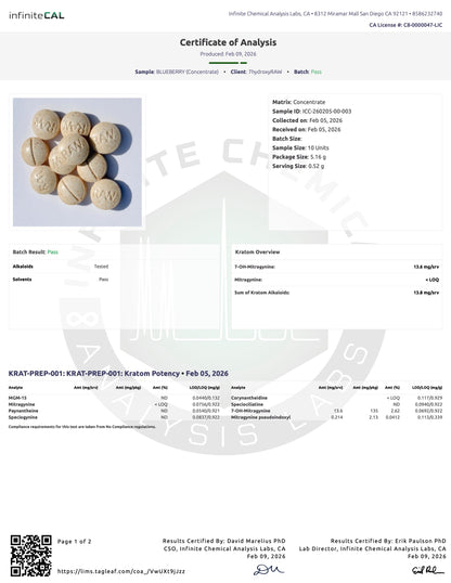 BLUEBERRY BLISS 🫐 (DYE-FREE) - TOTAL ALKS 13.8MG (13.6MG 7-OH)