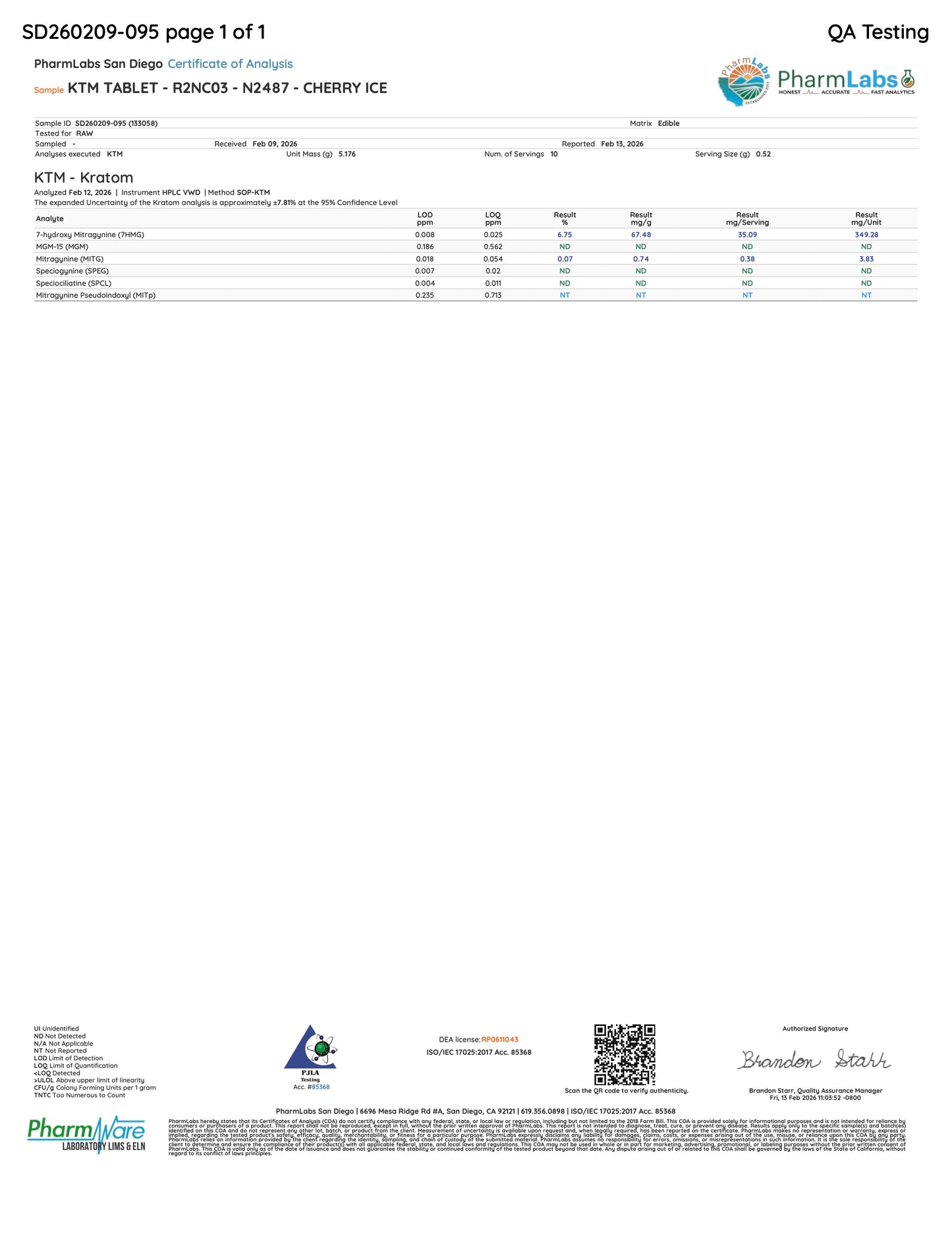 CHERRY ICY (DYE-FREE) - TOTAL ALKS 33.1MG (31.4MG 7-OH)