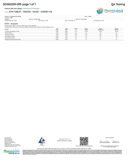 CHERRY ICY (DYE-FREE) - TOTAL ALKS 33.1MG (31.4MG 7-OH)
