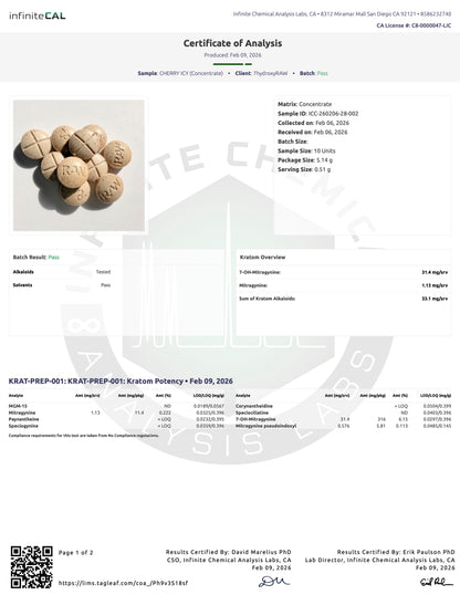 CHERRY ICY (DYE-FREE) - TOTAL ALKS 33.1MG (31.4MG 7-OH)