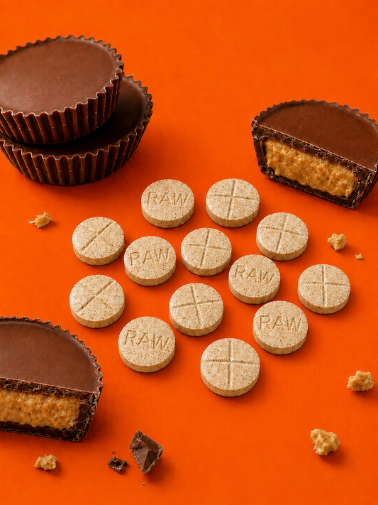 CHOC PEANUT BUTTER CUP MITraSALT TABS - TOTAL ALKS 89.8MG (86.9MG MIT) - NO 7-OH