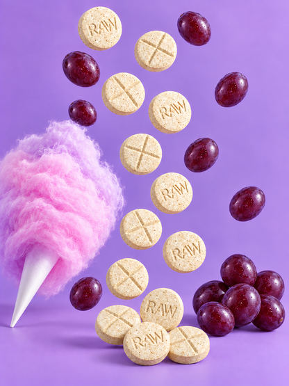 COTTON  CANDY GRAPE (DYE-FREE) | BATCH TESTED: 33MG TOTAL ALKS (30.8MG 7-OH) | BOTTLE LABEL: 30MG