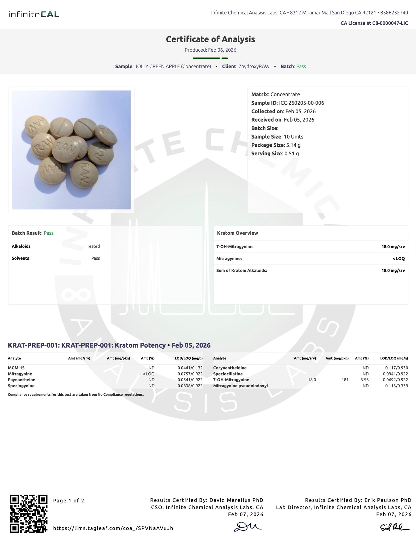 JOLLY GREEN APPLE (DYE-FREE) - TOTAL ALKS 18MG (18MG 7-OH)