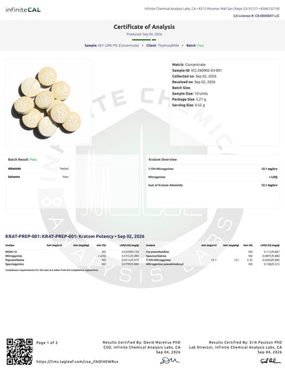 KEY LIME PIE (DYE-FREE) - TOTAL ALKS 12.1MG (12.1MG 7-OH)