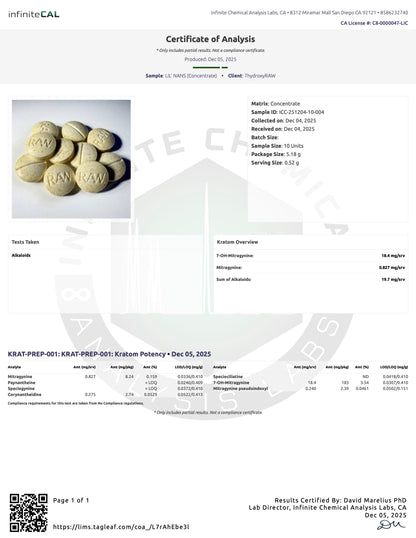 'LIL' NANS' BANANA CREAM PIE 🍌🥧 15MG (DYE-FREE) - TOTAL ALKS 19.7MG (18.4MG 7-OH)