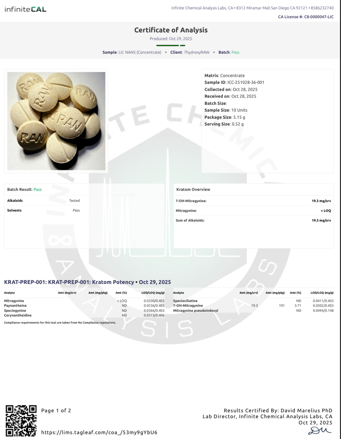 'LIL' NANS' BANANA CREAM PIE 🍌🥧 15MG (DYE-FREE) - TOTAL ALKS 19.7MG (18.4MG 7-OH)
