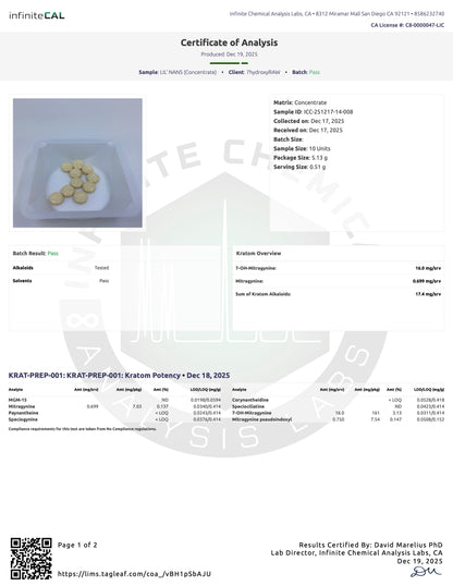 'LIL' NANS' BANANA CREAM PIE 🍌🥧 15MG (DYE-FREE) - TOTAL ALKS 17.4MG (16MG 7-OH)