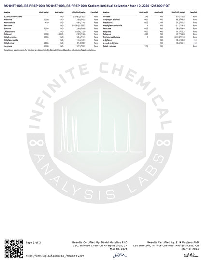 MATCHA VANILLA CREAM -  TOTAL ALKS 49.8MG (23.7MG 7-OH/21.1MG MIT)