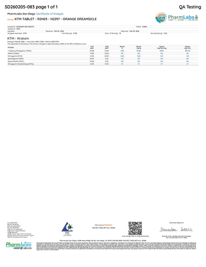 ORANGE DREAMSICLE (DYE-FREE) -  TOTAL ALKS 26.6MG (26.6MG 7-OH)