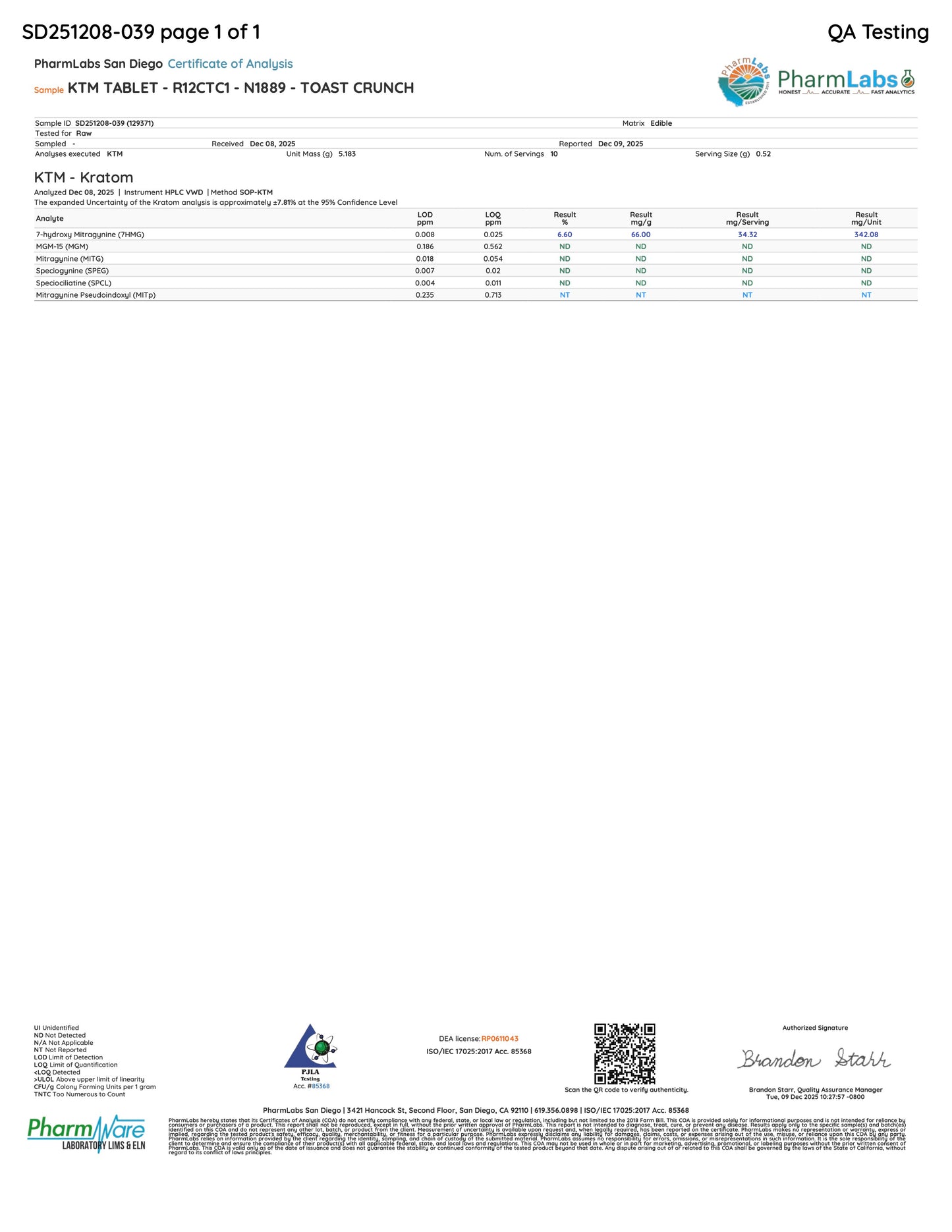 CINNAMON TOAST CRUNCH 30MG (DYE-FREE) - TOTAL ALKS 33.1MG (33.1MG 7-OH)