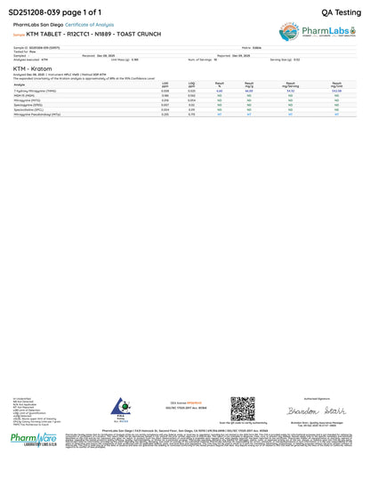 CINNAMON TOAST CRUNCH 30MG (DYE-FREE) - TOTAL ALKS 33.1MG (33.1MG 7-OH)