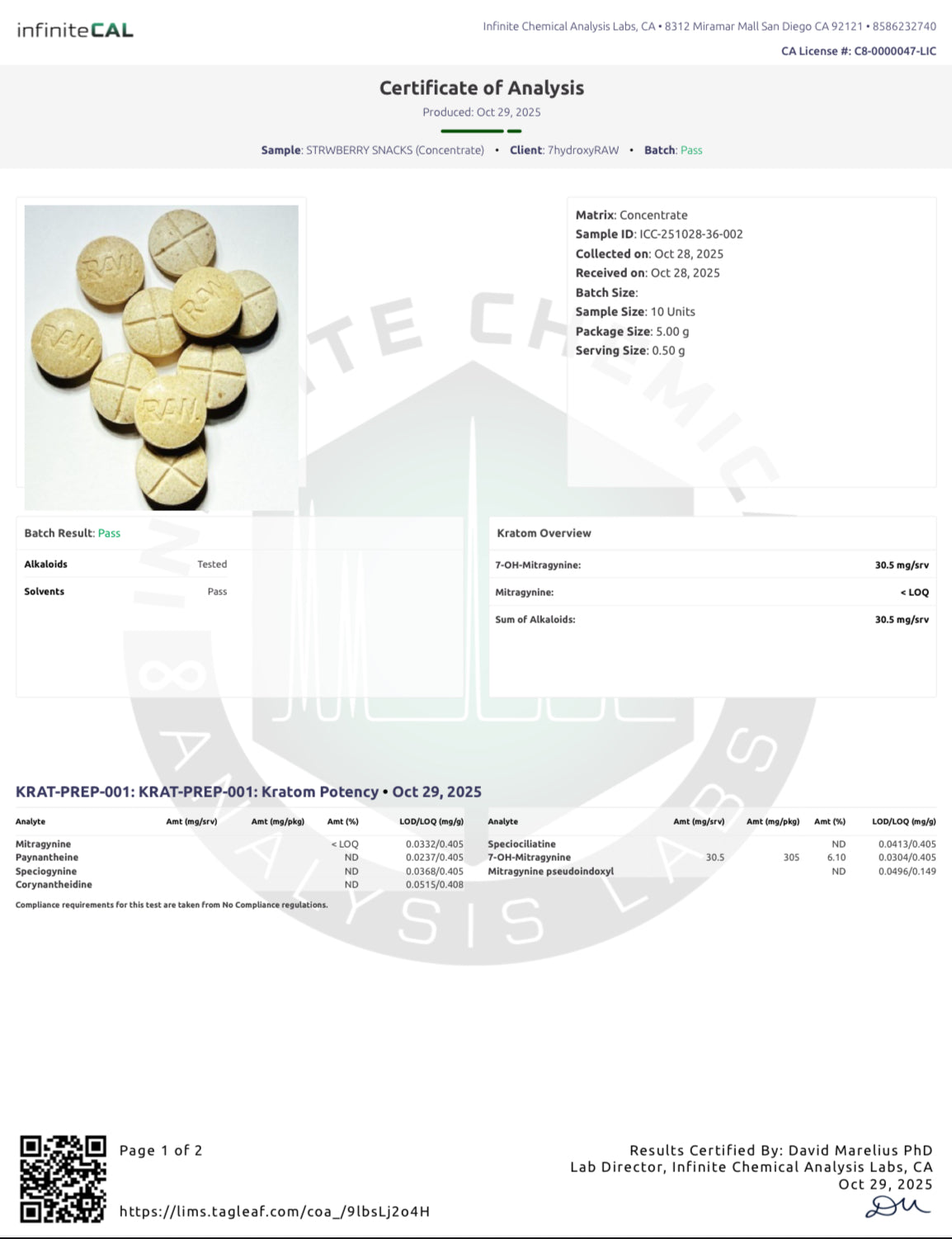 STRAWBERRY SNACKS 30MG (DYE-FREE)