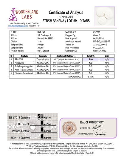 STRAWNANA RESET MODE TABS - 51MG - SR-17018
