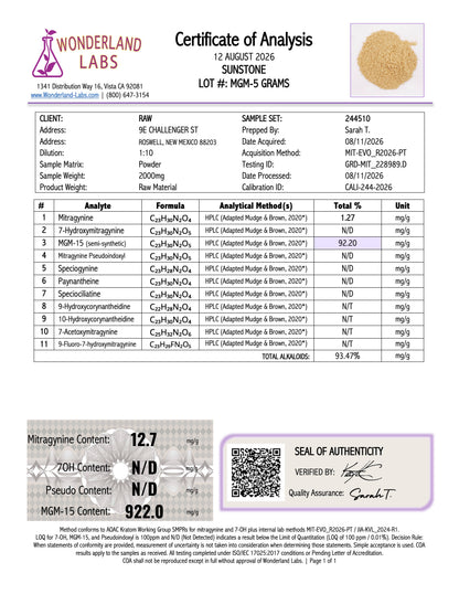 SUNSTONE - MGM - TOTAL ALKS 93.47% (92.2% MGM)