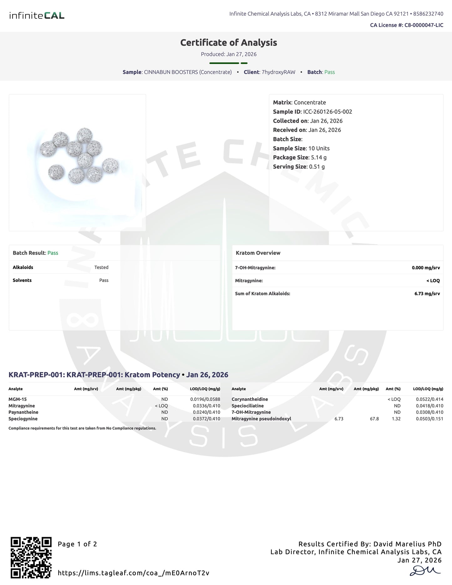 CINNABUN BOOSTERS - 6.73MG PSEUDO TABS -  NO 7-OH