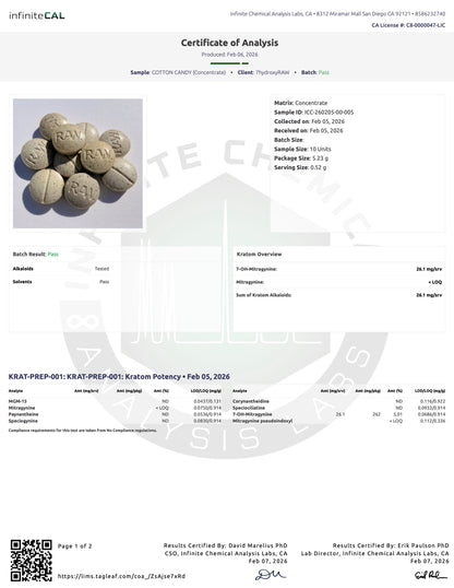 COTTON CANDY (DYE-FREE) - TOTAL ALKS 26.1MG (26.1MG 7-OH)