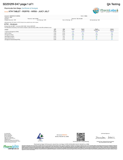 JUICY JOLT (DYE-FREE) - TOTAL ALKS 31.6MG (30.5MG 7-OH)
