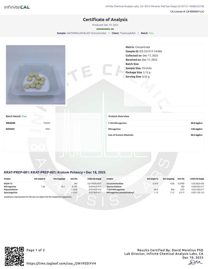 WATERMELON BLAST (DYE-FREE) - TOTAL ALKS 33.5MG (30.9MG 7-OH)